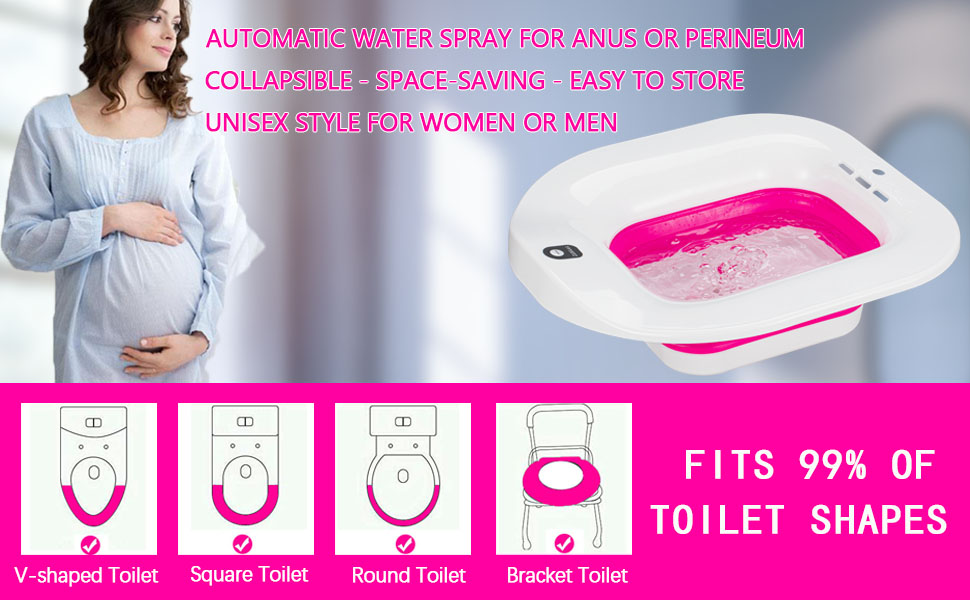 Electric Sitz Bath Hemorrhoids Toilet Seat Postpartum Care Basin Salts Bowl Women Men Sits Soak Tub