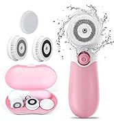 TOUCHBeauty Spin Brush Face Cleanser with 3 Brush Heads for Deep Cleansing Exfoliation and Massaging