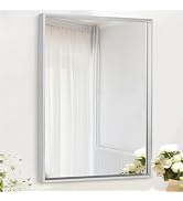 AAZZKANG Metal Framed Mirror Rectangle Wall Mounted Mirrors Decorative Modern for Bedroom Bathroo...