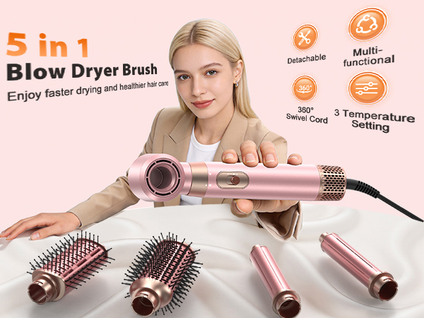 5 IN 1 hair dryer brush