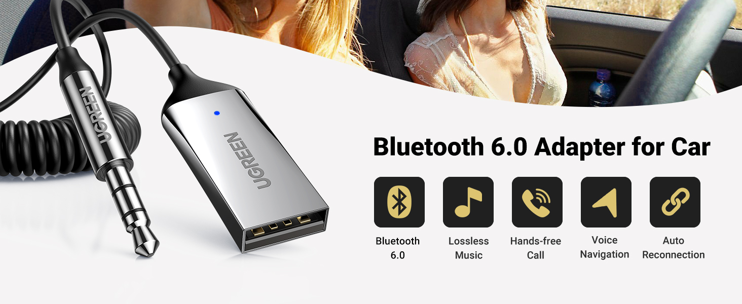 Aux to Bluetooth 5.3 Adapter
