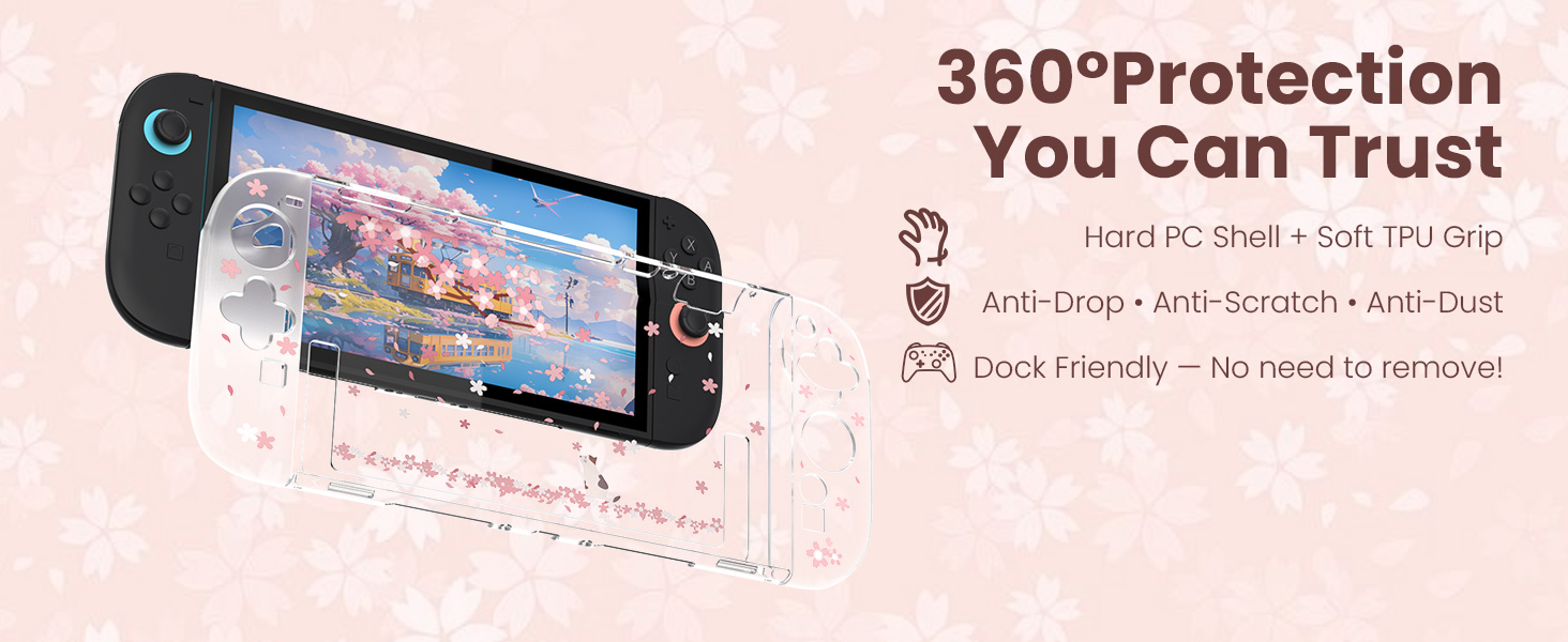 Dockable Clear Protective Cover for Nintendo Switch2
