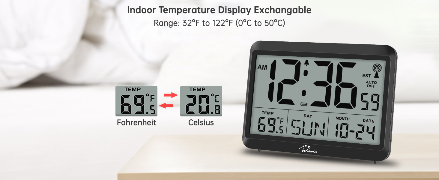digital wall clock for seniors
