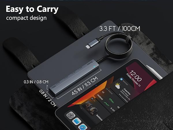 usb c hub long cable