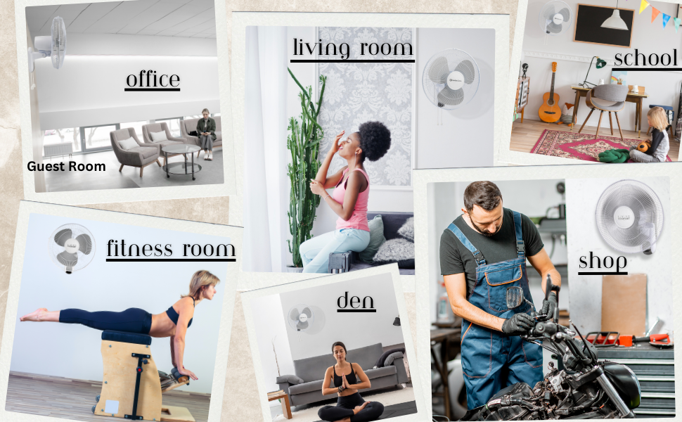 16 inch oscillating wall fan is great for the office break room living room bedroom workshop den