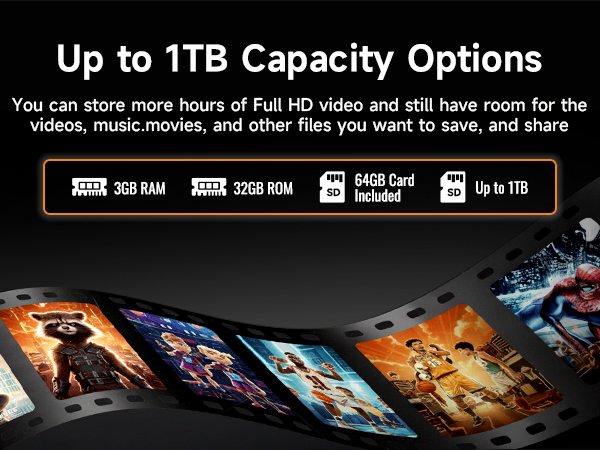 Up to 1TB Capacity Options