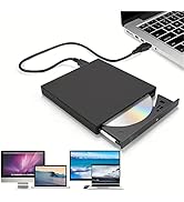 Lovskoo USB External DVD Drive for Pc Computer Laptop Universal Portable DVD Player for Laptop DV...