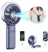 HandFan 5200mAh Upgraded Handheld Misting Fan, Rechargeable Personal Mister Fan, Spray Water Mist...