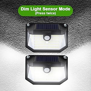 Dim Light Sensor Mode (press twice)