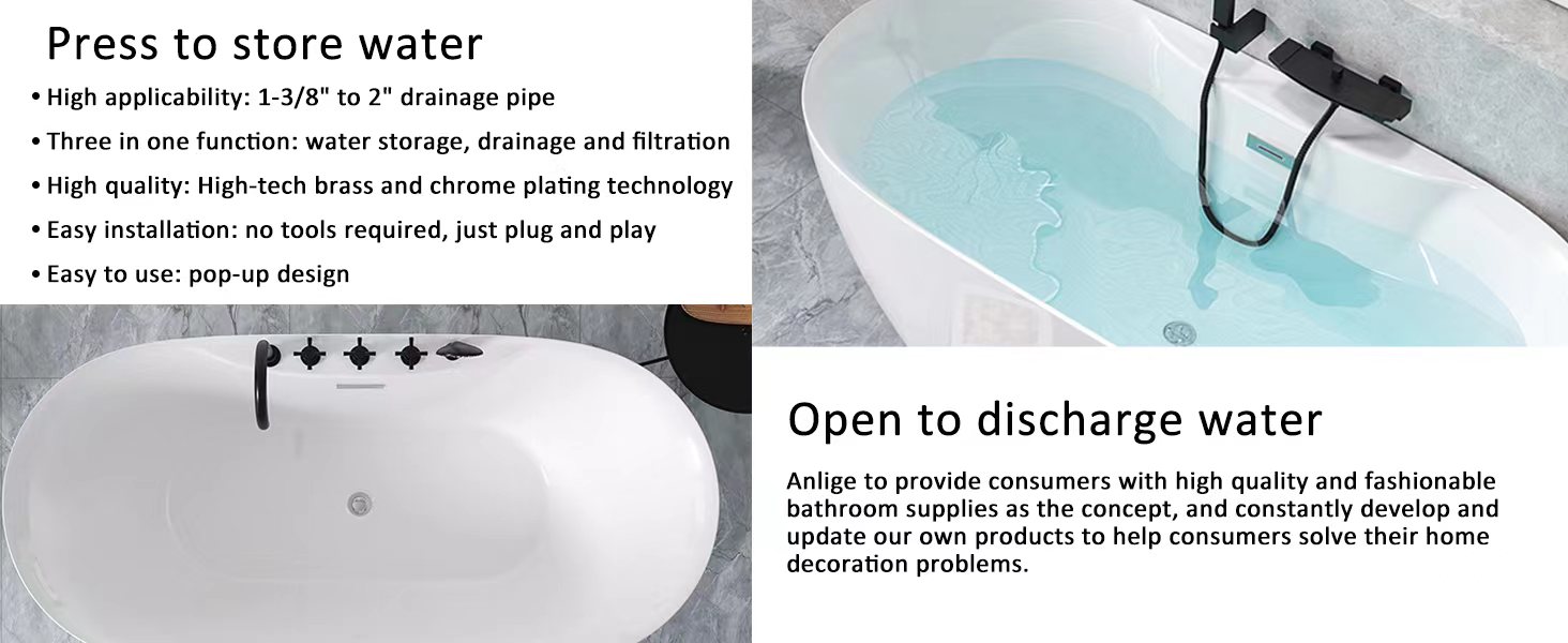 black bathtub stopper