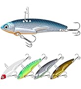 TRUSCEND Blade Baits Fishing Lures for Walleye Bass, Bass Jigs Lures with Colorful Body, Long Cas...