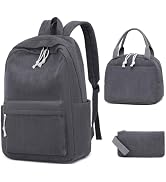 Bluboon School Backpack Teens Girls Boys Kids School Bags Bookbag with Lunch bag pencil pouch
