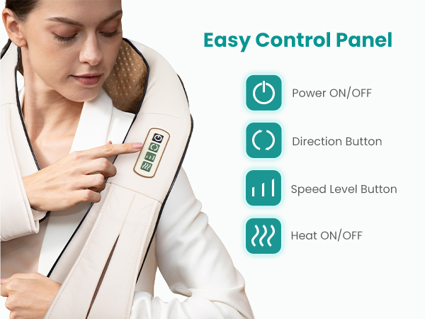 nekteck neck back massager for pain relief deep tissue shoulder massage tool