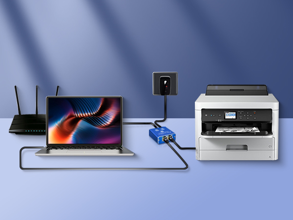 Ethernet Splitter 1 In 2 Out