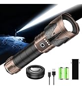 SKYFIRE Rechargeable Flashlights High Lumens with Ignition Lens,10000 Super Bright Flashlight,Zoo...
