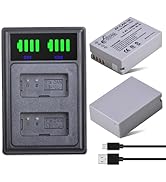 Pickle Power NB-10L Battery 2 Pack and LED Dual Charger for Canon PowerShot G15, G16, G1X, G3X, S...