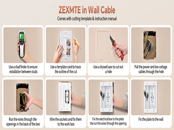 recessed outlet tv wall