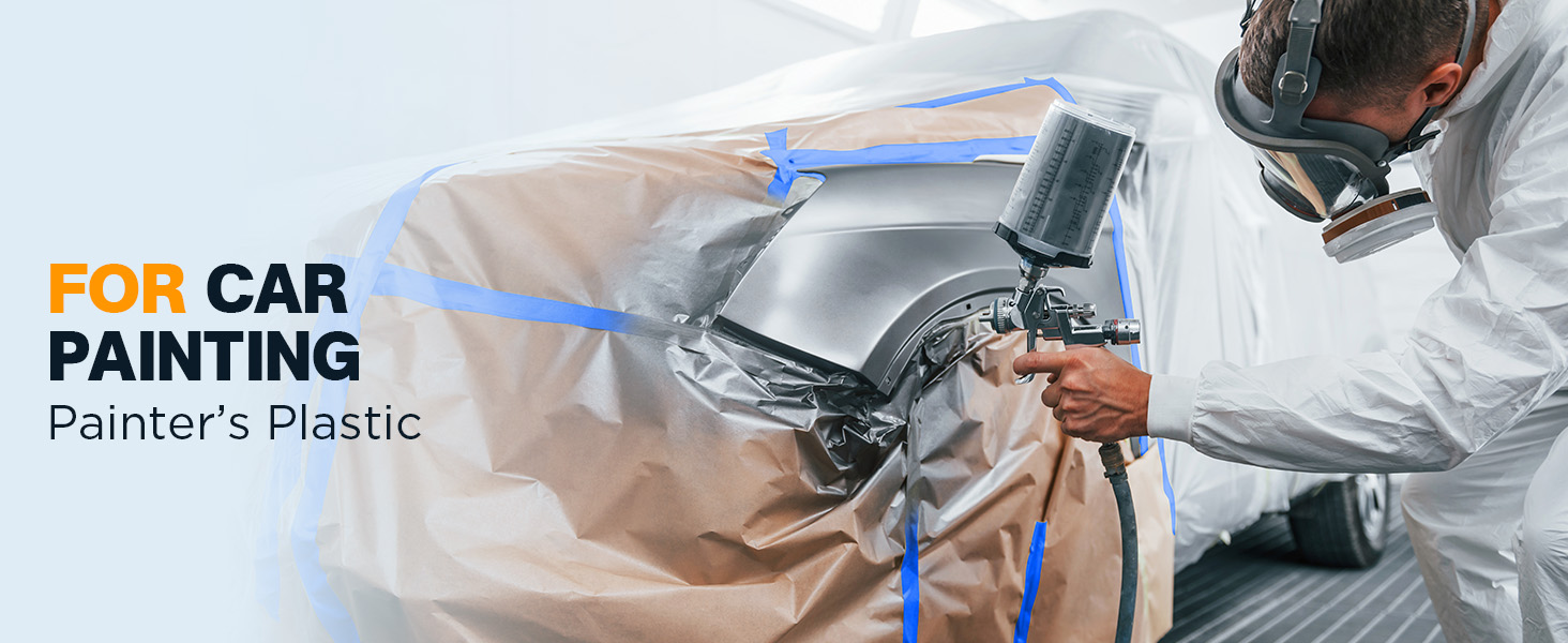 The compact plastic sheeting roll design allows for neat, convenient storage.