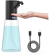 Automatic Soap Dispenser 4-Level Adjustable, Touchless Rechargeable Dish Soap Dispenser for Bathr...