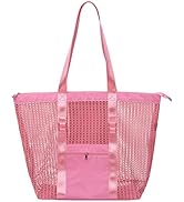 Mesh Beach Tote Large Bag 2022 Upgrade for Women with Multiple Pockets for Family Travel Swimming...
