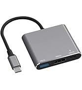 Battony USB C Multiport AV Adapter with 4K HDMI Output USB 3.0 Port & USB-C Fasting Charging Port...