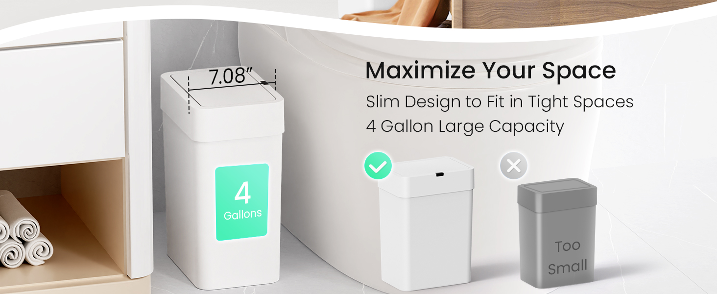 Bathroom small trash can