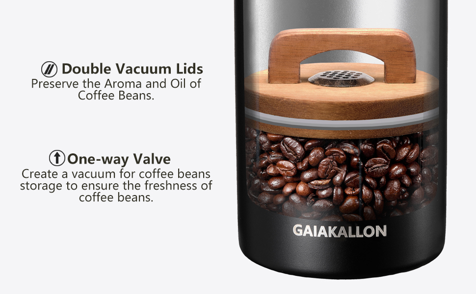 coffee canister, coffee container, coffee bean storage, vacuum coffee canister