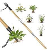 YIAD DRAGON HORSE Stand Up Weed Puller Tool - 4-Claw Steel Head, 31"-44.5" Adjustable Long Handle...