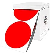 PARLAIM 3 Inch Round Color-Code Dot Stickers, 500 Color Coding Circle Labels per Roll Dispenser B...
