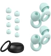 JUSTRVN Ear Plugs for Sleeping, 2 Pairs of Reusable Earplugs for Noise Reduction 25dB-30dB with 8...