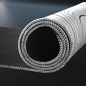 white mouse pad with stitched edges