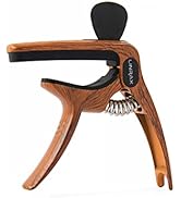 Linrax C1 Guitar Capo, 3 in 1 Zinc Alloy Capo with Pick Holder and Bridge Pin Puller, Capos for A...
