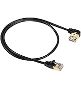 SinLoon 90 Degree Right Angle Cat8 Ethernet Cable, High Speed 40Gbps 2000Mhz Network Cord, with G...