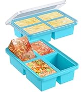 1 Cup Silicone Freezer Trays with Lid, 2 Pcs Ice Cube Freezer Molds, Silicone Ice Cube Tray, Easy...