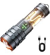 Camping Flashlights High Lumens Rechargeable Flashlight,11 Modes|5000mAh|Waterproof|Powerful Zoom...