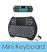 BL Mini Wireless Keyboard Remote Control with Touchpad Mouse Combo, Backlit 2.4GHz Mini Keyboard ...