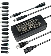 Meiyue 12V 5A Power Supply Adapter, UL Listed 12 Volt 5 Amp 60W Power Adapter 100V-240V AC to DC ...