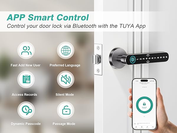 fingerprint door lock for bedroom