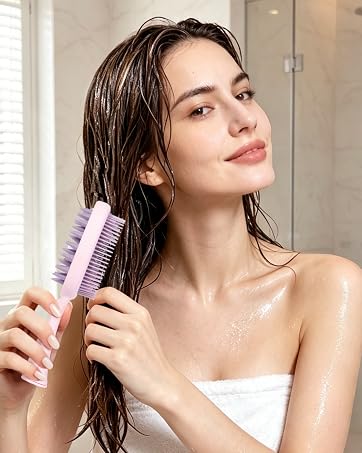 2 in 1 shampoo brush for detangling and massage