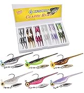 Crappie-Baits- Plastics-Jig-Heads-Kit-Shad-Minnow-Fishing-Lures-for Crappie-Panfish-Bluegill-40 &amp;...