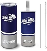 Veminei Tumbler 20oz Straight Skinny Car Cups With Insulated Cup Sleeve Portable Handle, Sports T...