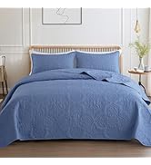Whale Flotilla Soft Queen Quilt Bedding Set for All Seasons, Vintage Damask Ultrasonic Full Size ...