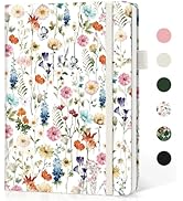 Taja Dotted Journal Notebook for Women &amp; Men, Hardcover Leather Journal for Writing, A5 Dotted Jo...