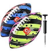 QPAU Waterproof Football, 2 Pack 9 Inches Outdoor Games for Adults and Kids, Fun Swimming Pools T...