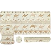 MOSISO Desk Pad Mat Keyboard Mouse Pad Set,Large Gaming Mouse Pad&amp;Keyboard Wrist Rest&amp;Mouse Pad w...