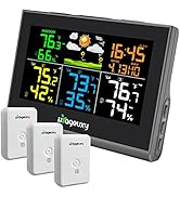 Urageuxy Weather Station with Multiple Sensors, Wireless Indoor Outdoor Thermometer Hygrometer wi...
