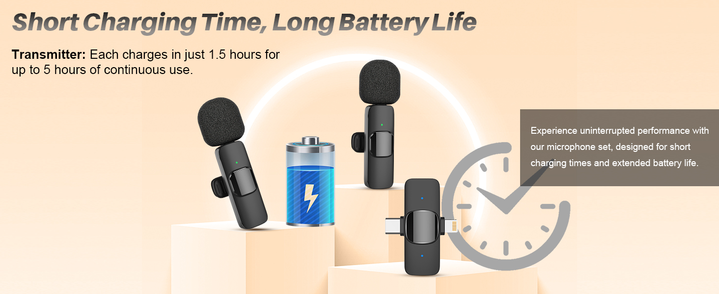 short charging time,long battery life