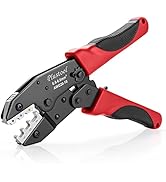 Plustool Crimping Tool for Heat Shrink Connectors AWG22-10, Ratcheting Wire Terminal Crimper - Cr...