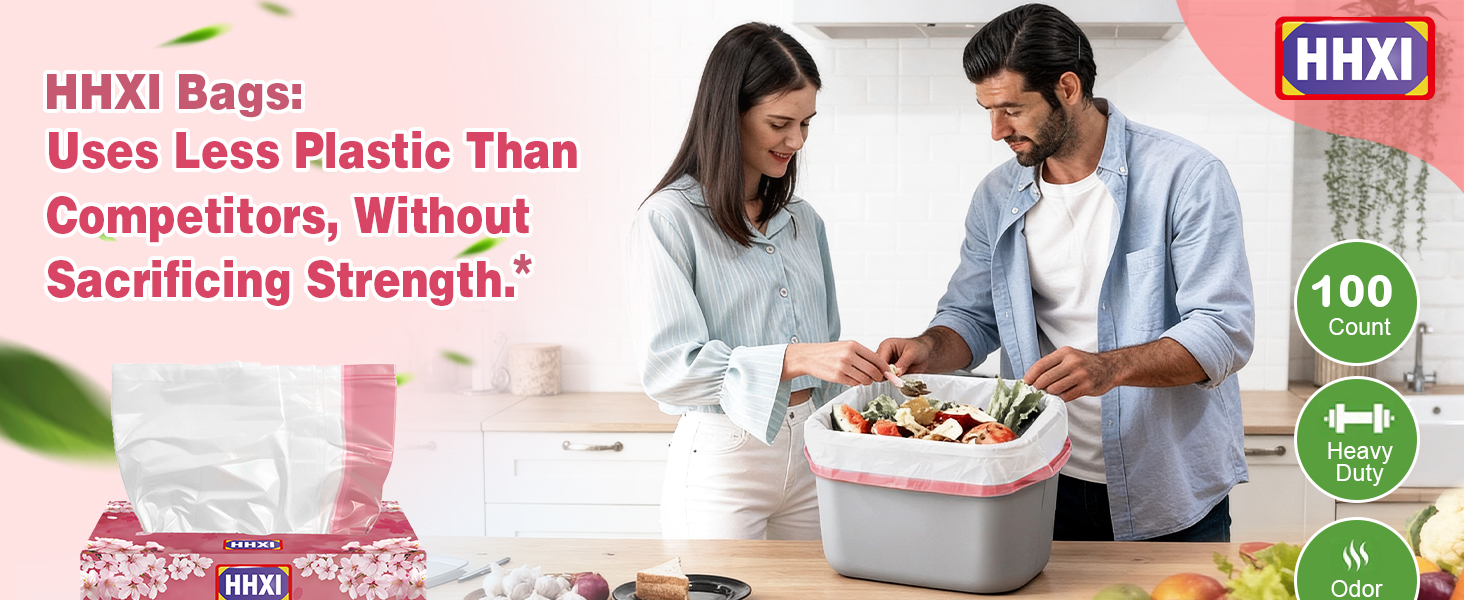 HHXI Bags:Uses Less Plastic Than Competitors, Without Sacrificing Strength.*