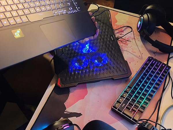 laptop fan cooling pad for lap lapdesk use with phone holder heat dissipation deck rack booster fan